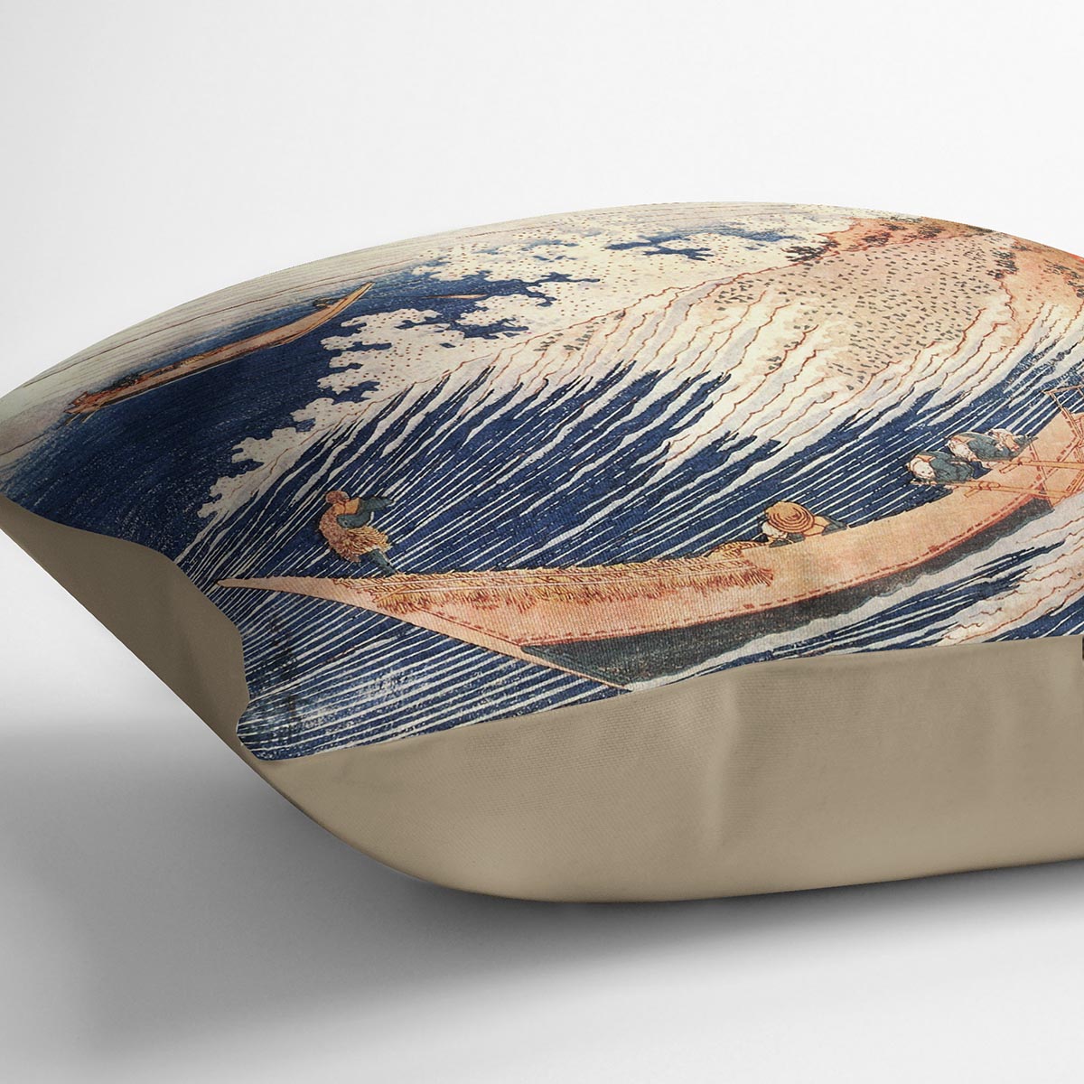 A Wild Sea at Choshi by Hokusai Cushion