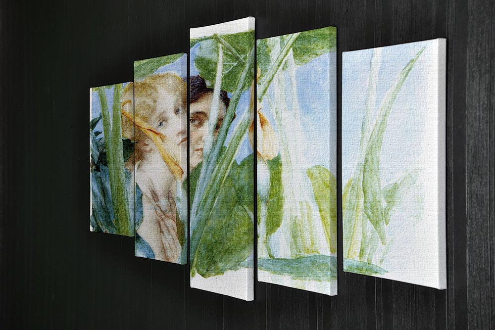 A beautiful flowe by Alma Tadema 5 Split Panel Canvas - Canvas Art Rocks - 2