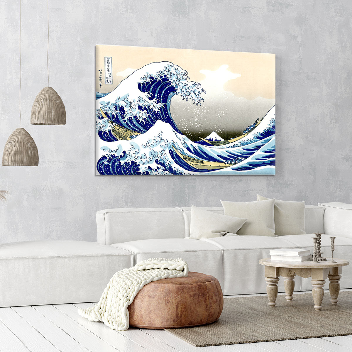 A big wave off Kanagawa by Hokusai Canvas Print or Poster - Canvas Art Rocks - 6