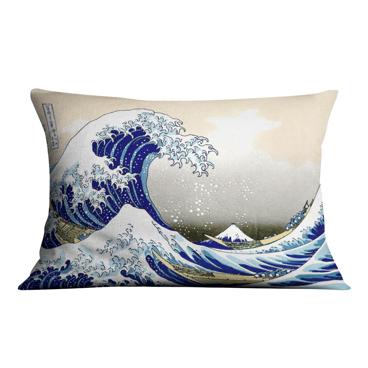 A big wave off Kanagawa by Hokusai Cushion