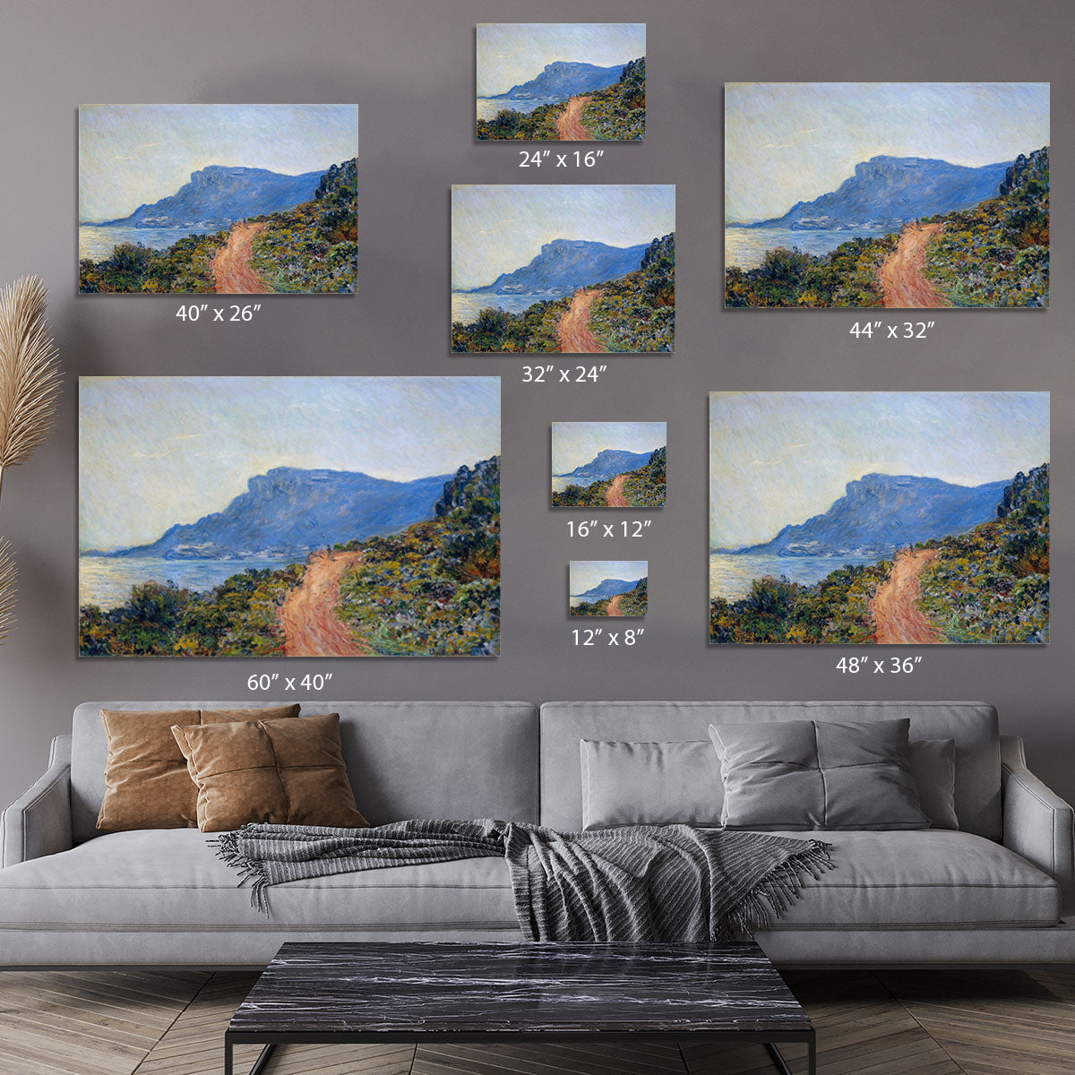 A coastal view with a bay by Monet Canvas Print or Poster - Canvas Art Rocks - 7