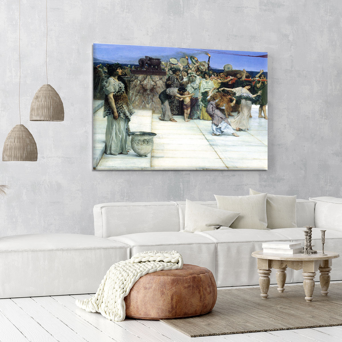 A consecration of Bacchus detail 1 by Alma Tadema Canvas Print or Poster - Canvas Art Rocks - 6