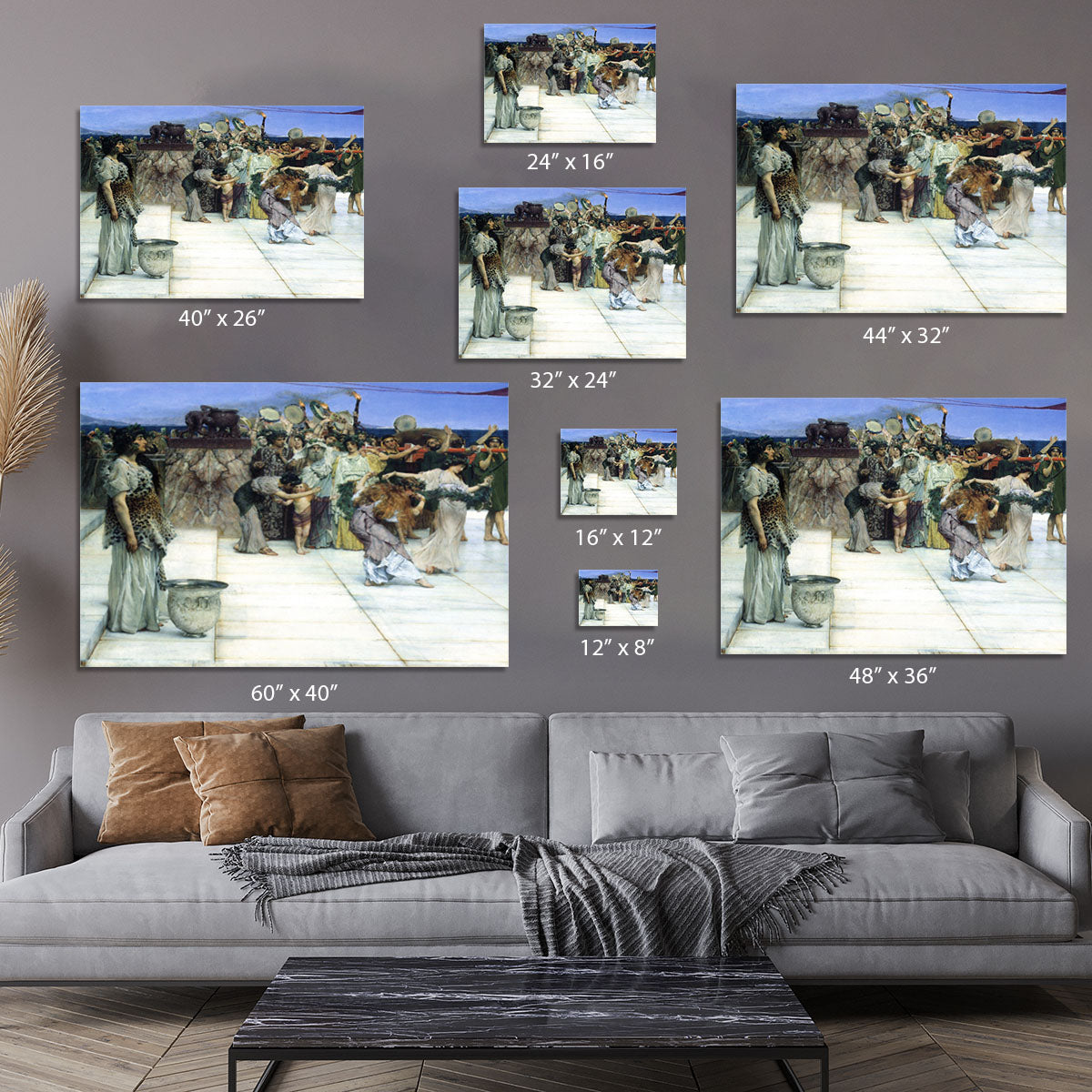 A consecration of Bacchus detail 1 by Alma Tadema Canvas Print or Poster - Canvas Art Rocks - 7