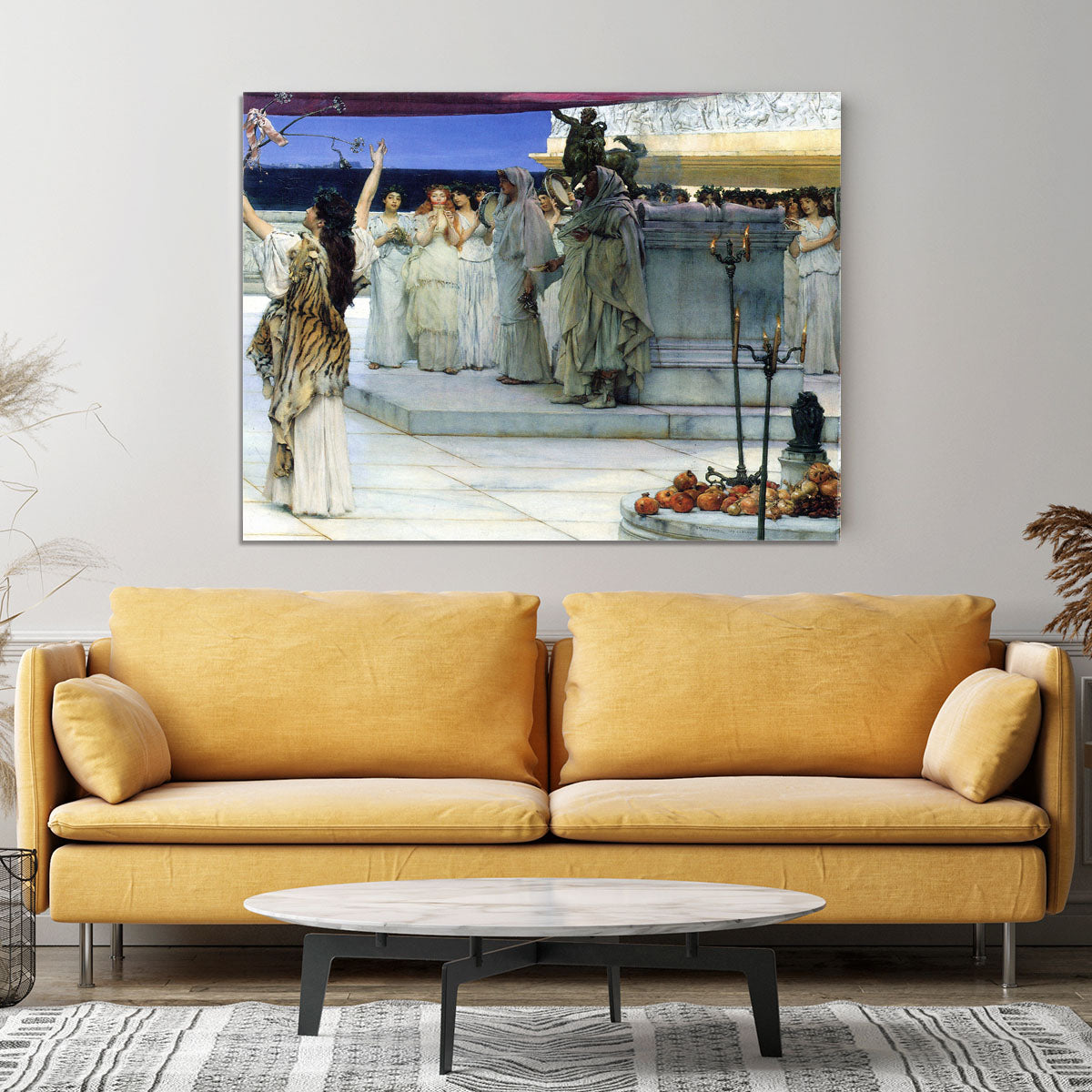 A consecration of Bacchus detail 2 by Alma Tadema Canvas Print or Poster - Canvas Art Rocks - 4