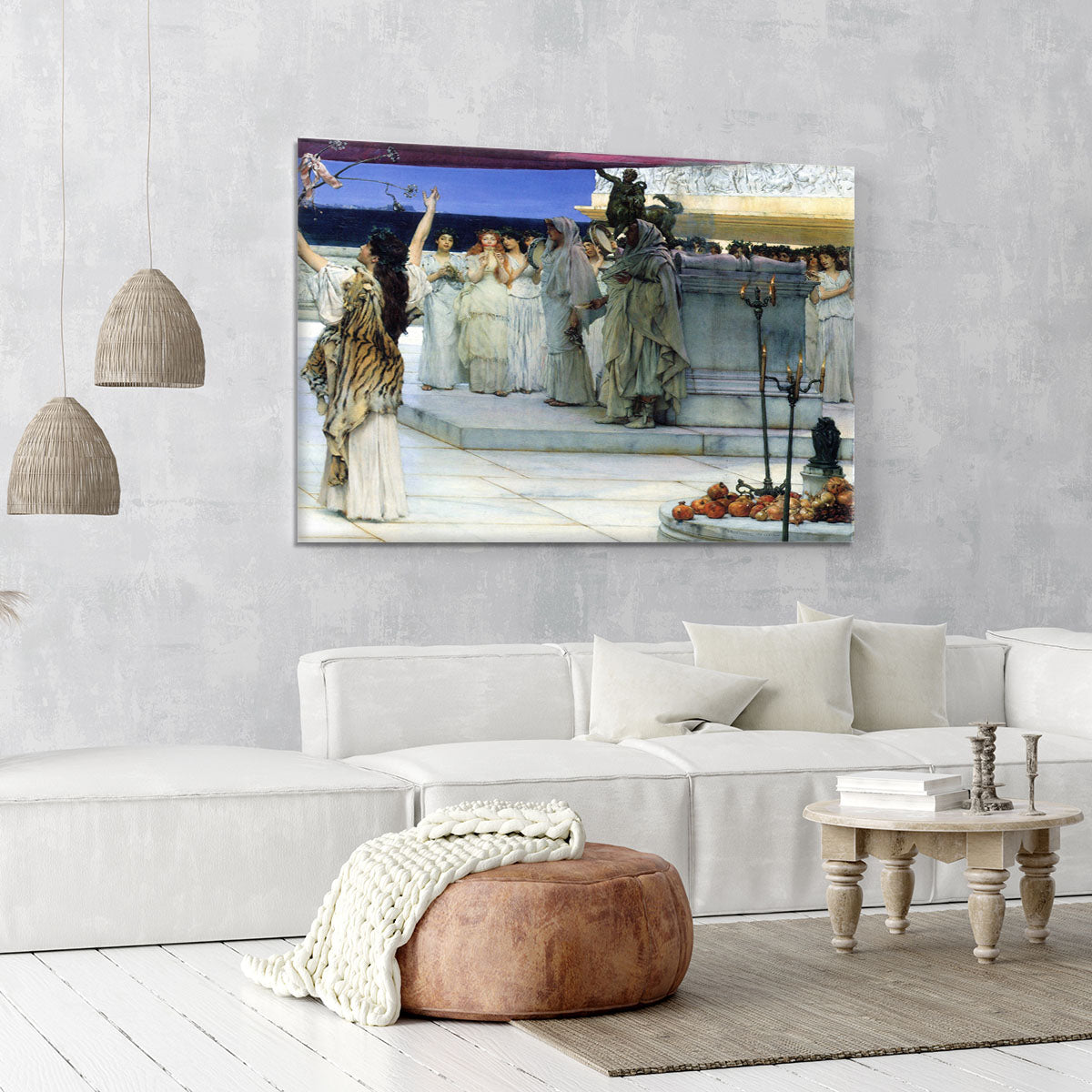 A consecration of Bacchus detail 2 by Alma Tadema Canvas Print or Poster - Canvas Art Rocks - 6