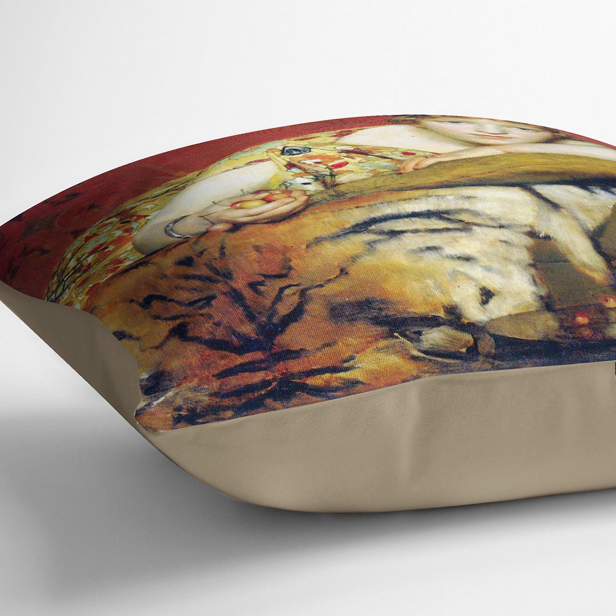 A craving for cherries by Alma Tadema Cushion - Canvas Art Rocks - 2