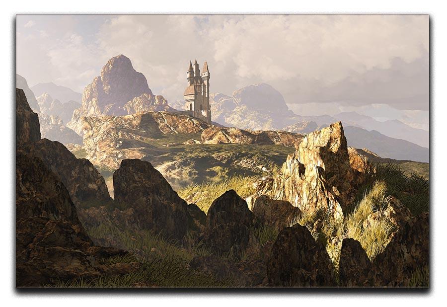 A distance medieval castle Canvas Print or Poster  - Canvas Art Rocks - 1