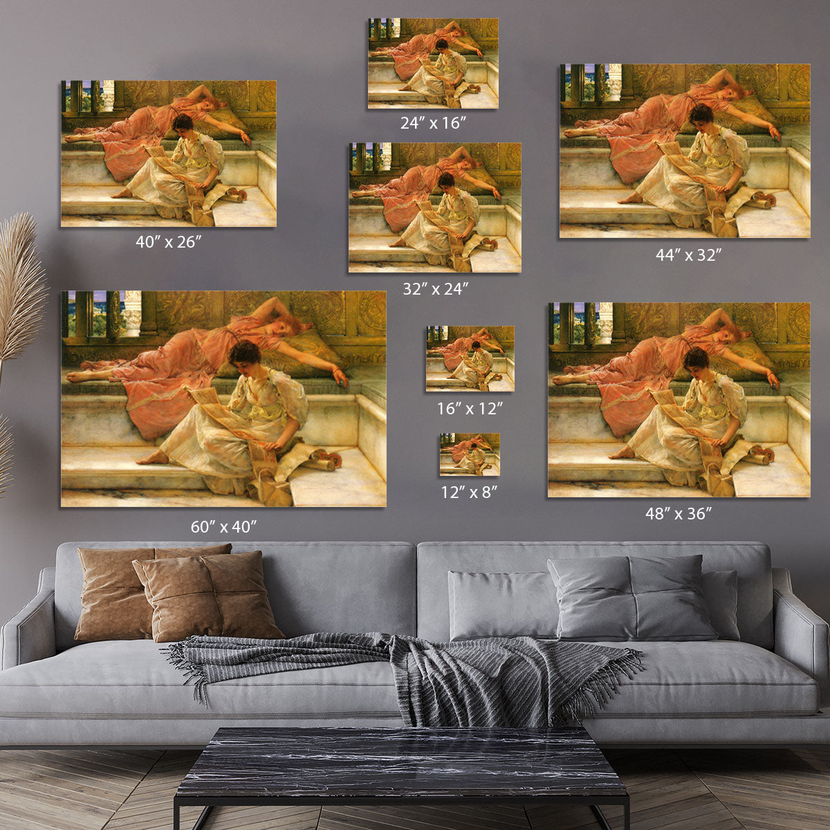 A favorite poet by Alma Tadema Canvas Print or Poster - Canvas Art Rocks - 7