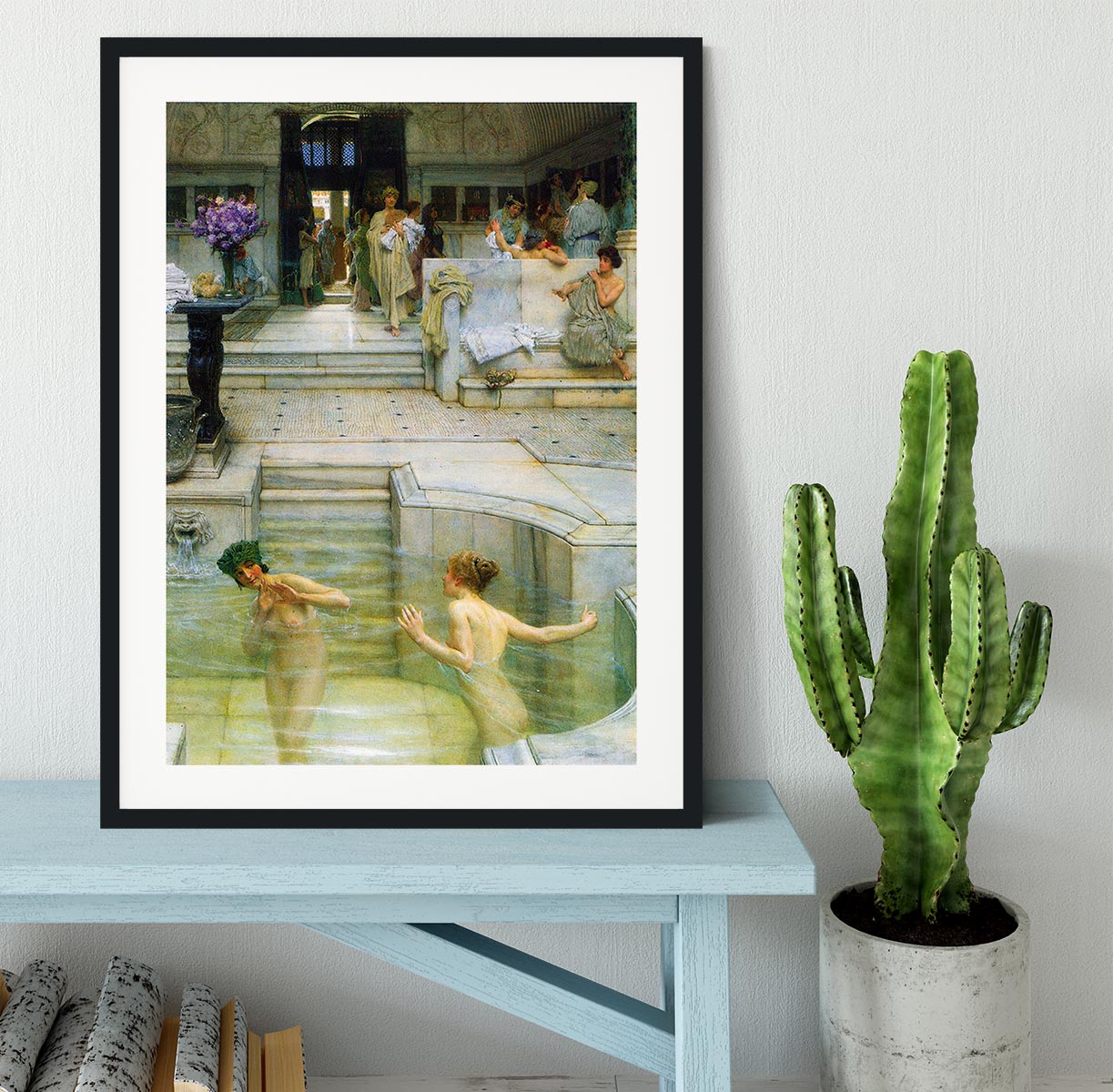 A favorite tradition by Alma Tadema Framed Print - Canvas Art Rocks - 1