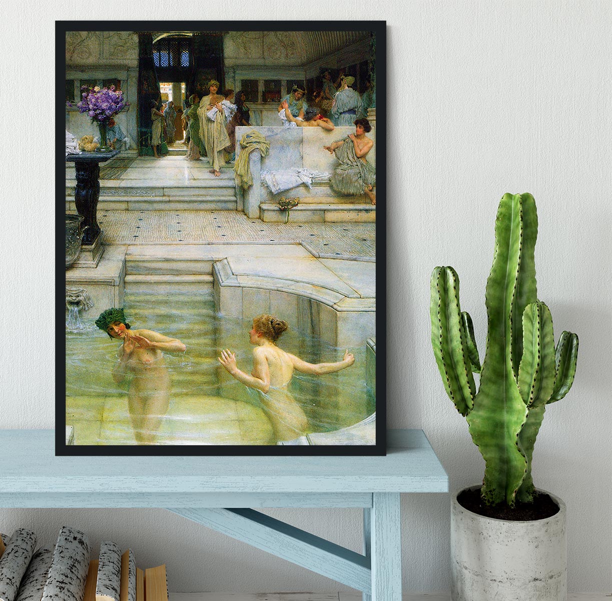 A favorite tradition by Alma Tadema Framed Print - Canvas Art Rocks - 2