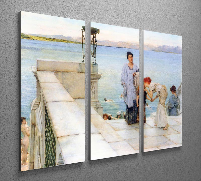 A kiss by Alma Tadema 3 Split Panel Canvas Print - Canvas Art Rocks - 2