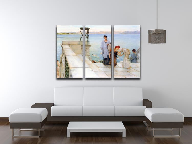 A kiss by Alma Tadema 3 Split Panel Canvas Print - Canvas Art Rocks - 3