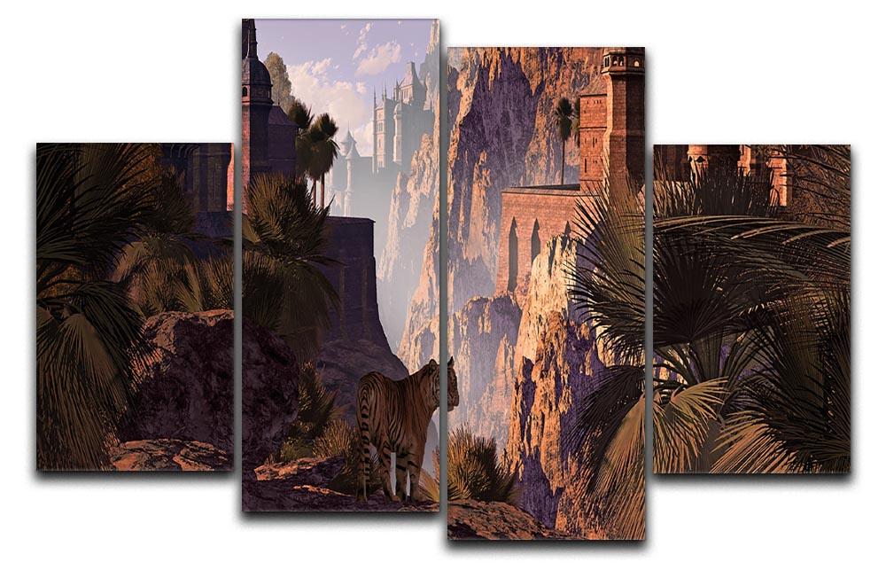 A landscape in India 4 Split Panel Canvas - Canvas Art Rocks - 1
