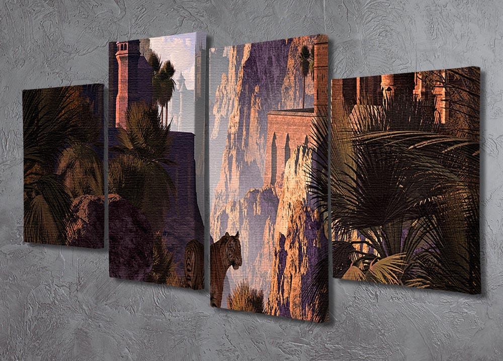 A landscape in India 4 Split Panel Canvas - Canvas Art Rocks - 2