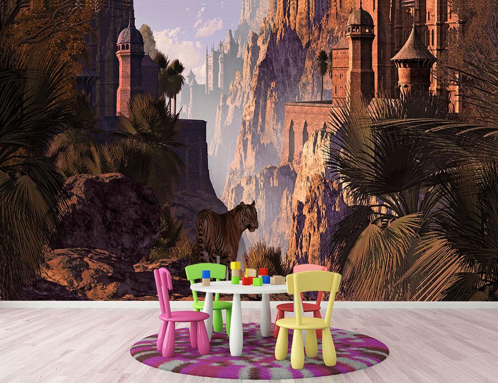 A landscape in India Wall Mural Wallpaper - Canvas Art Rocks - 2