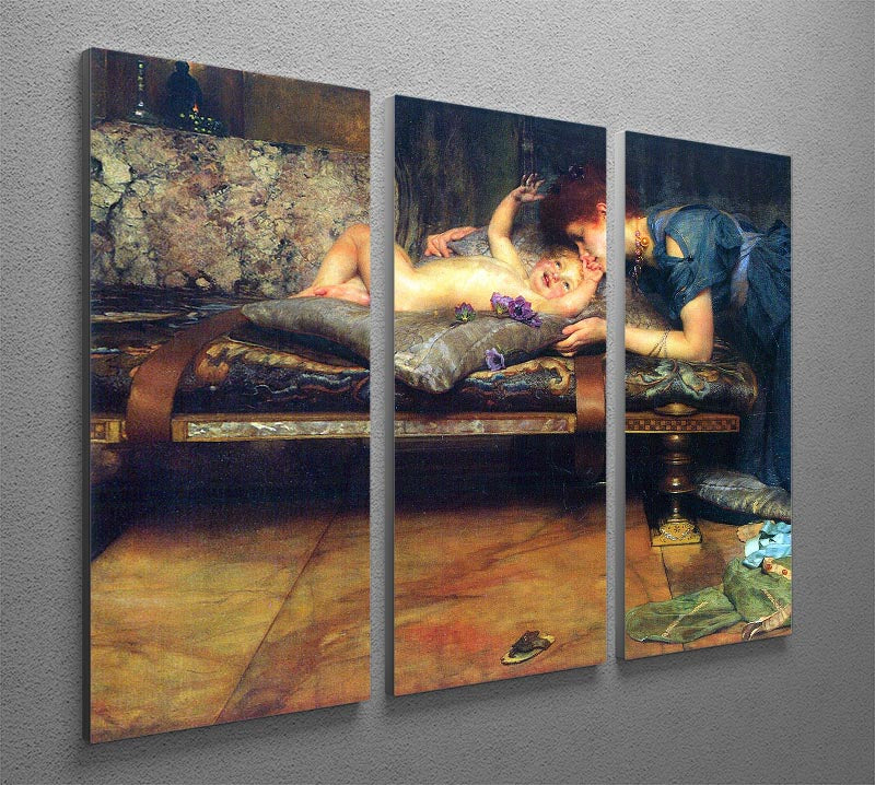 A paradise on earth detail by Alma Tadema 3 Split Panel Canvas Print - Canvas Art Rocks - 2