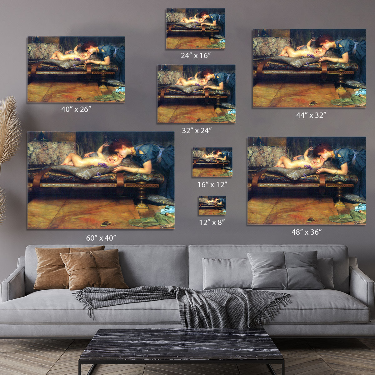 A paradise on earth detail by Alma Tadema Canvas Print or Poster - Canvas Art Rocks - 7