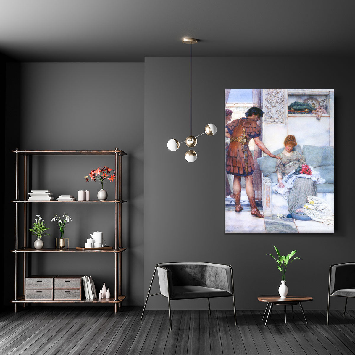 A quiet greeting by Alma Tadema Canvas Print or Poster - Canvas Art Rocks - 5