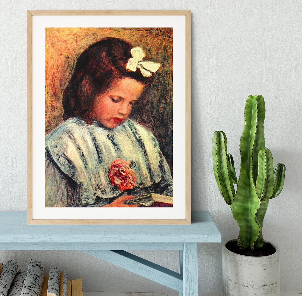 A reading girl by Renoir Framed Print - Canvas Art Rocks - 3