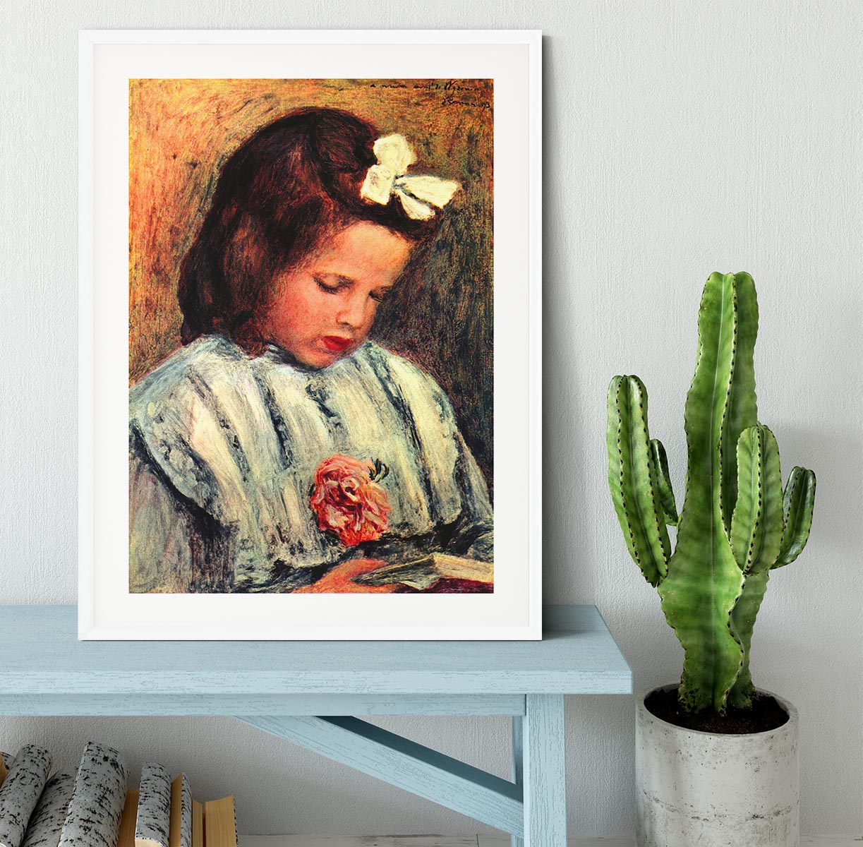 A reading girl by Renoir Framed Print - Canvas Art Rocks - 5