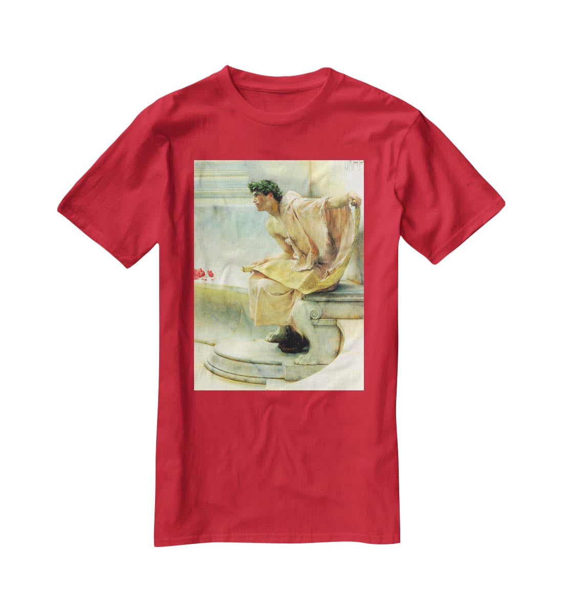 A reading of Homer detail 2 by Alma Tadema T-Shirt - Canvas Art Rocks - 4