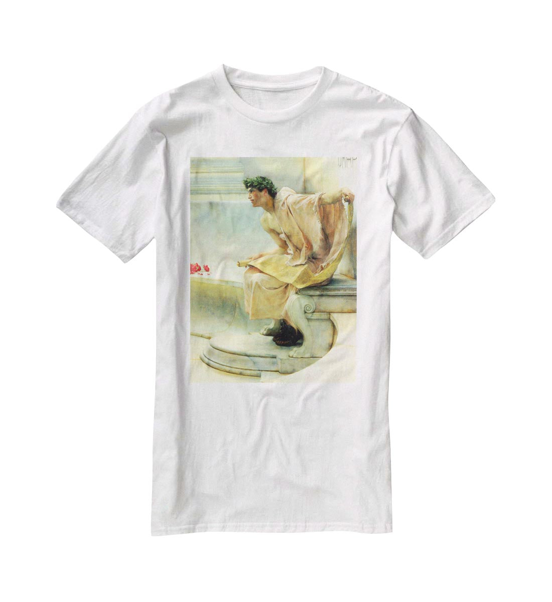 A reading of Homer detail 2 by Alma Tadema T-Shirt - Canvas Art Rocks - 5