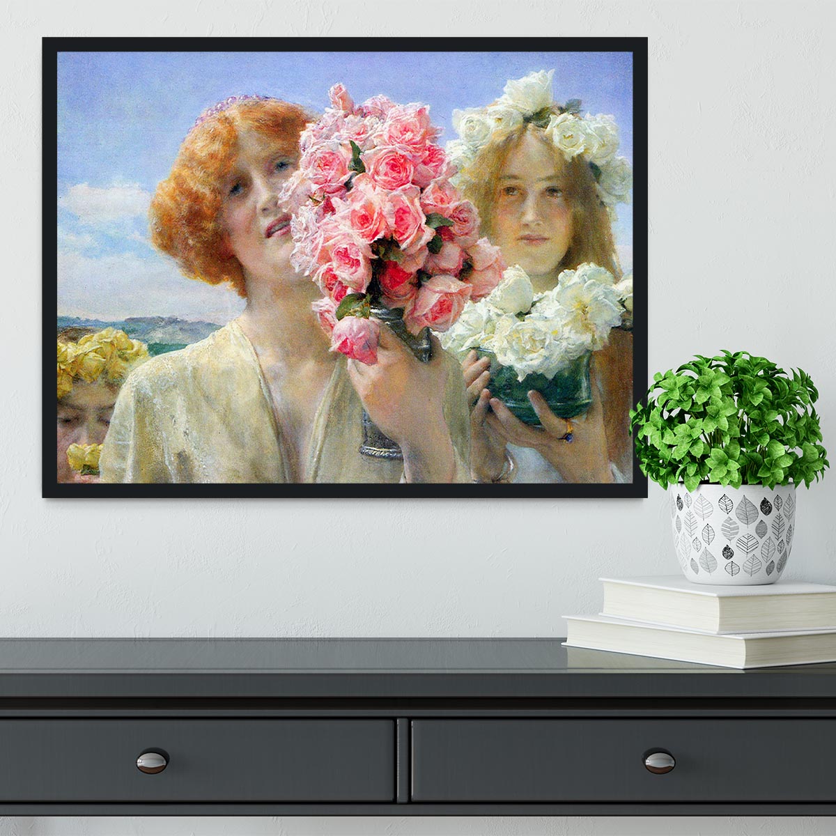 A summer offering by Alma Tadema Framed Print - Canvas Art Rocks - 2
