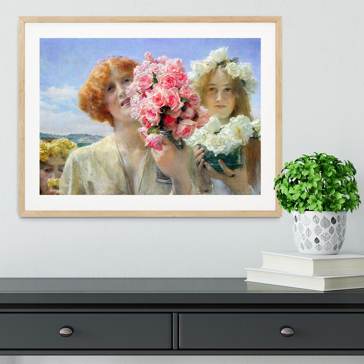 A summer offering by Alma Tadema Framed Print - Canvas Art Rocks - 3