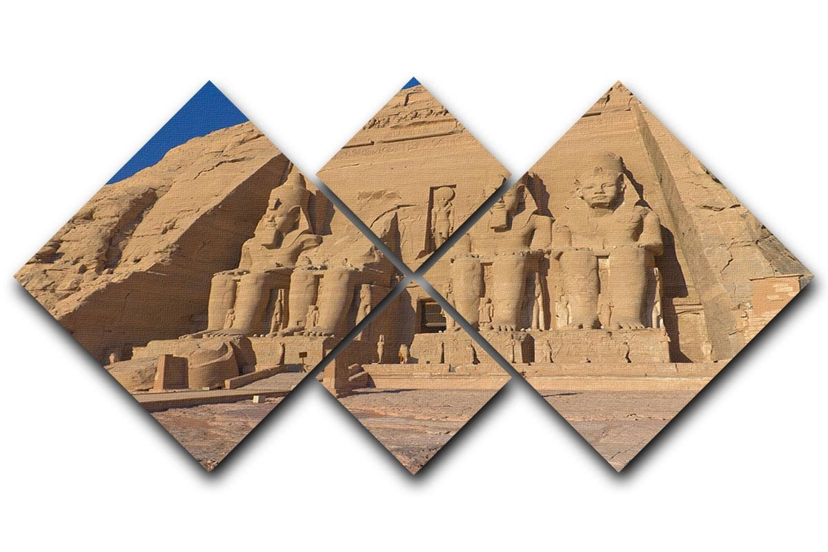 Abu Simbel Temple of King Ramses II 4 Square Multi Panel Canvas - Canvas Art Rocks - 1