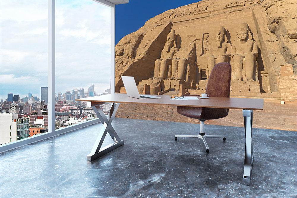 Abu Simbel Temple of King Ramses II Wall Mural Wallpaper - Canvas Art Rocks - 3