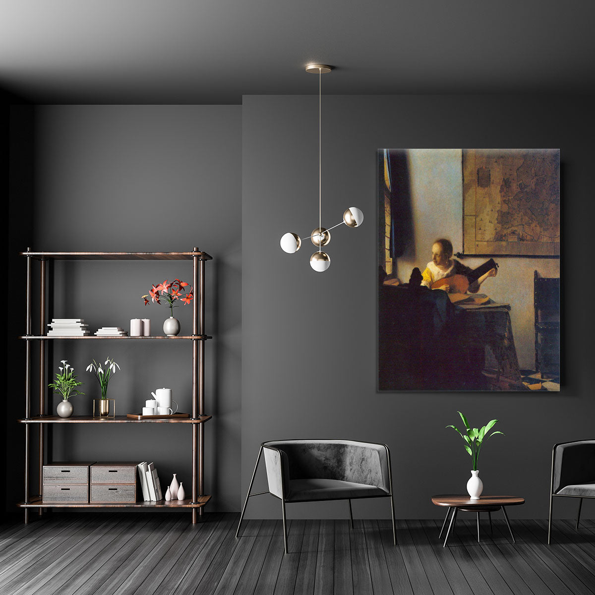 According to the player by Vermeer Canvas Print or Poster - Canvas Art Rocks - 5