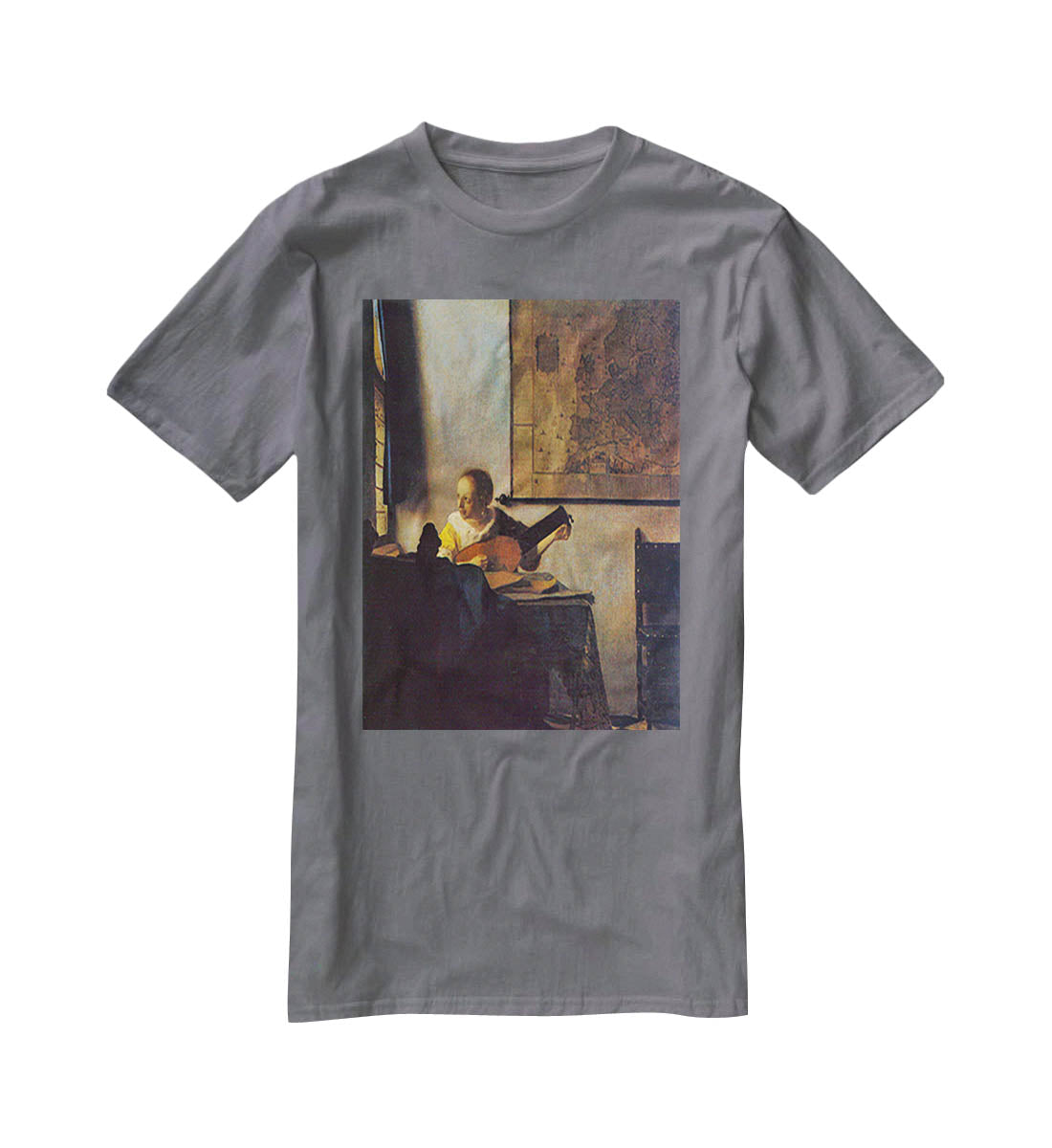 According to the player by Vermeer T-Shirt - Canvas Art Rocks - 3
