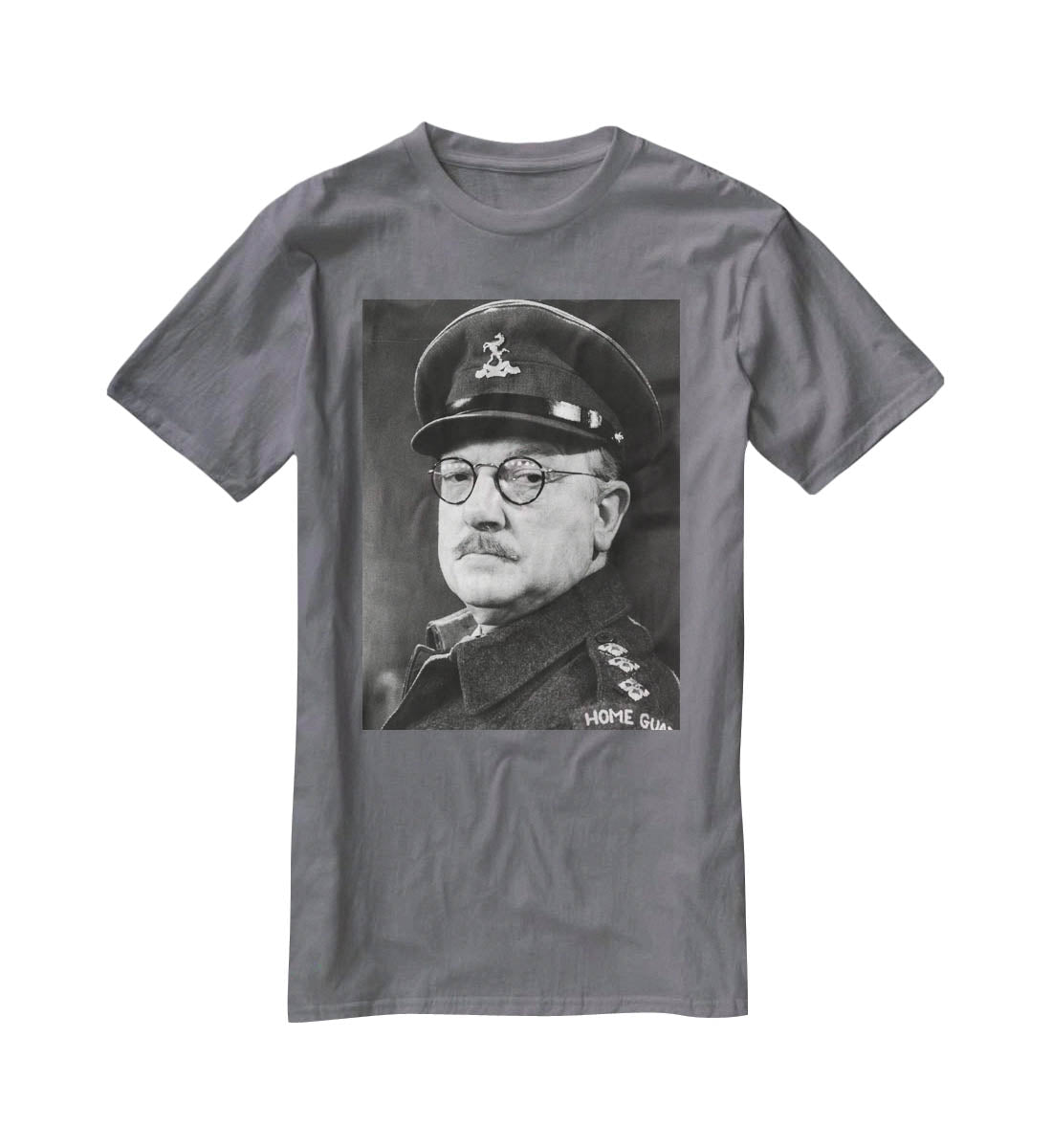 Actor Arthur Lowe as Captain Mainwaring T-Shirt - Canvas Art Rocks - 3