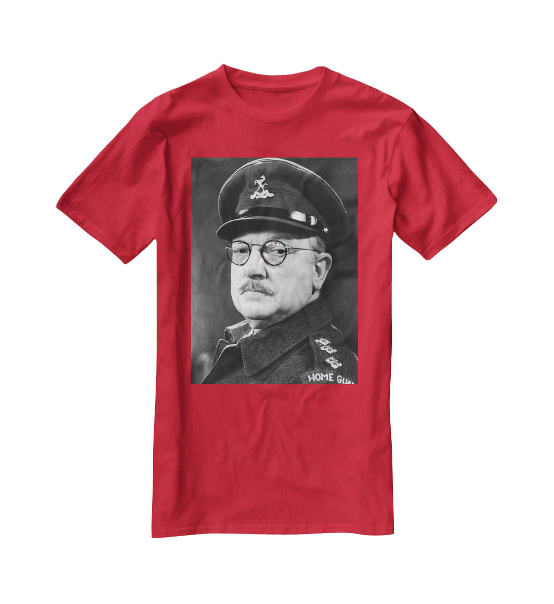 Actor Arthur Lowe as Captain Mainwaring T-Shirt - Canvas Art Rocks - 4