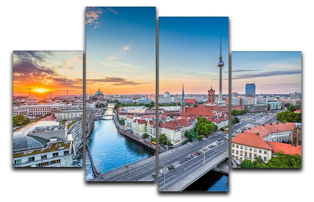 Aerial view of Berlin skyline 4 Split Panel Canvas  - Canvas Art Rocks - 1
