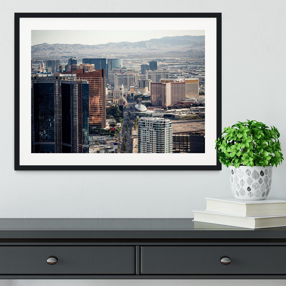 Aerial view of Las Vegas Framed Print - Canvas Art Rocks - 1