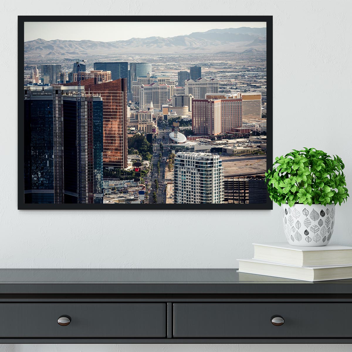 Aerial view of Las Vegas Framed Print - Canvas Art Rocks - 2