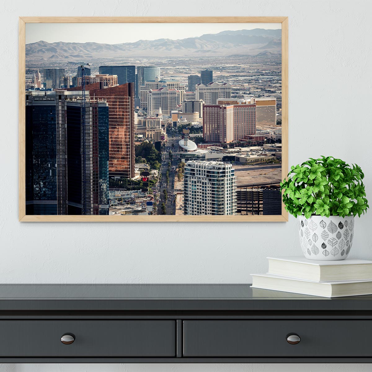 Aerial view of Las Vegas Framed Print - Canvas Art Rocks - 4