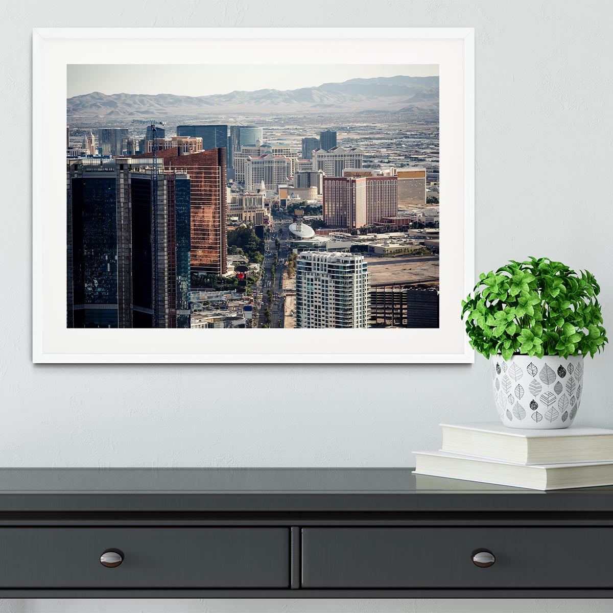 Aerial view of Las Vegas Framed Print - Canvas Art Rocks - 5