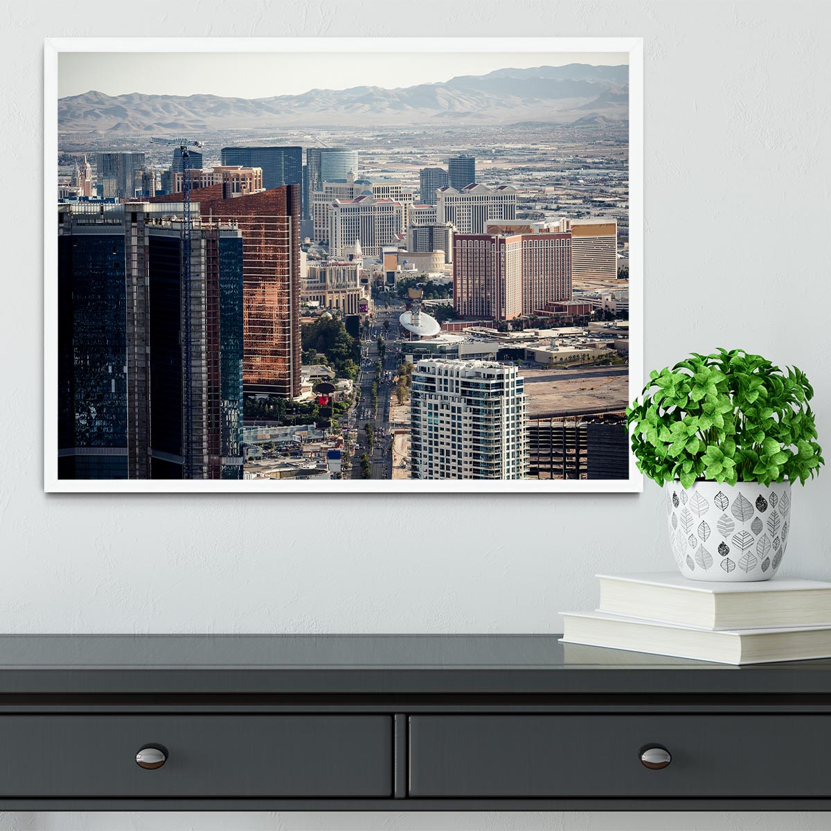 Aerial view of Las Vegas Framed Print - Canvas Art Rocks -6