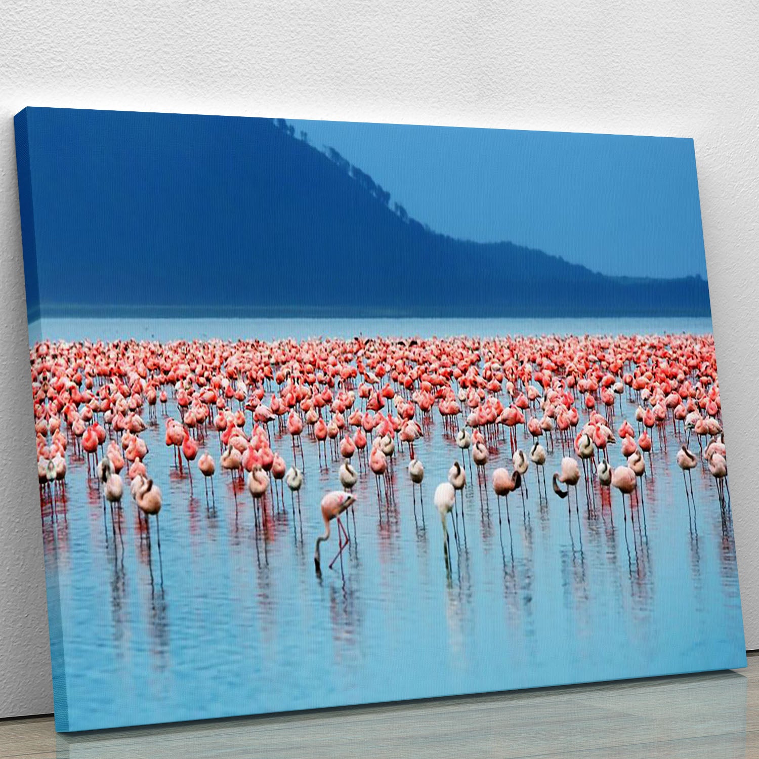 African safari flamingos in the lake Canvas Print or Poster - Canvas Art Rocks - 1