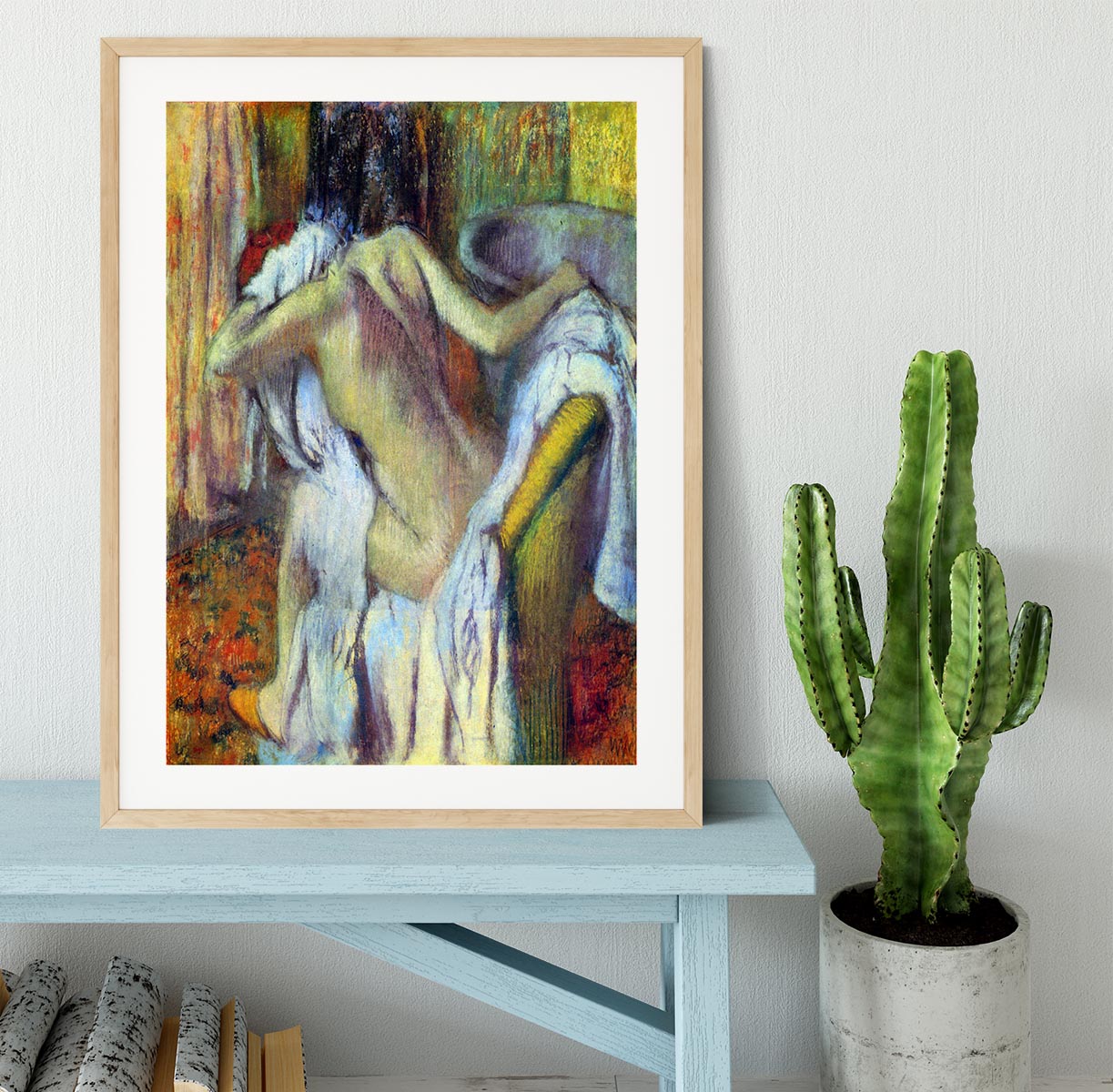 After Bathing 4 by Degas Framed Print - Canvas Art Rocks - 3