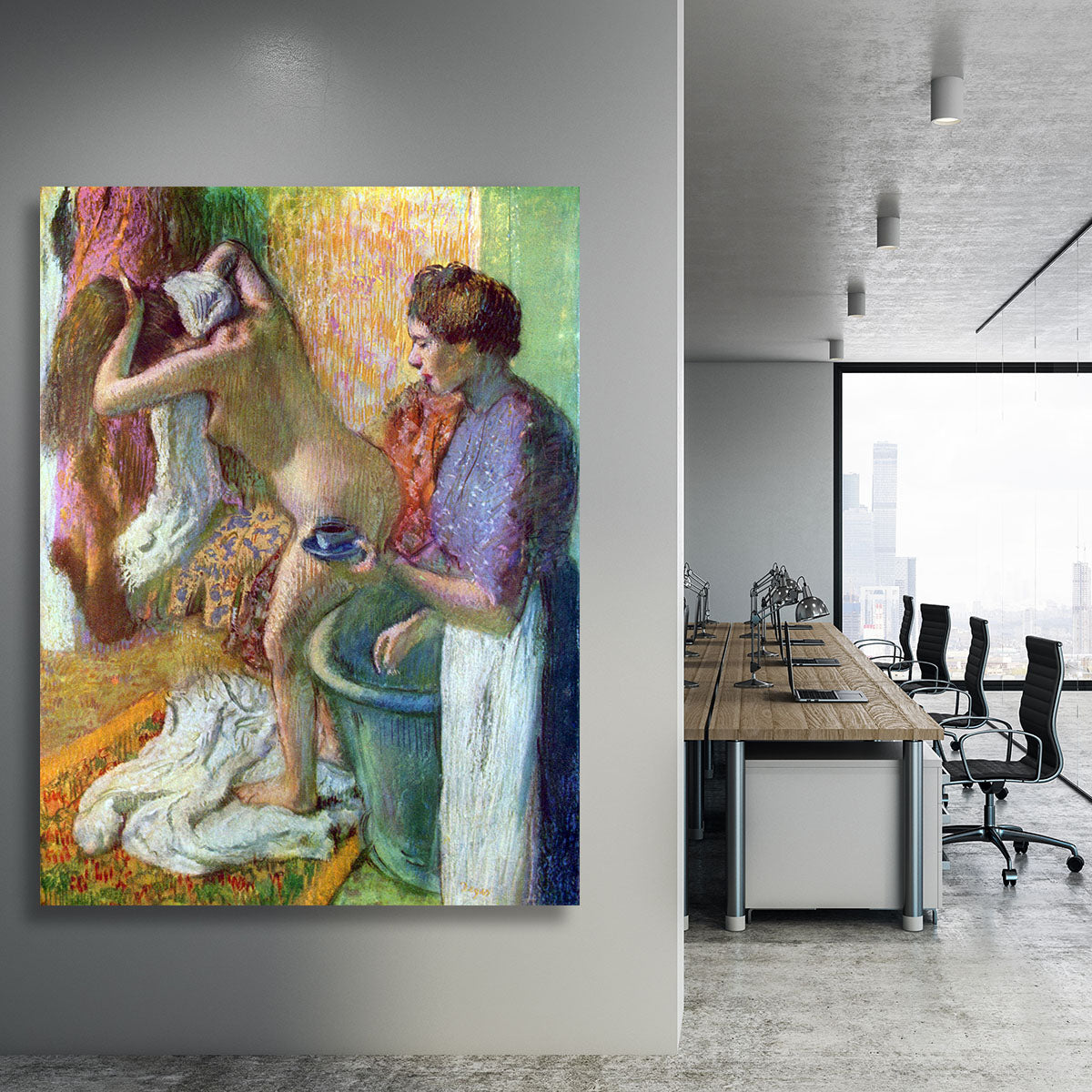 After bathing 1 by Degas Canvas Print or Poster - Canvas Art Rocks - 3