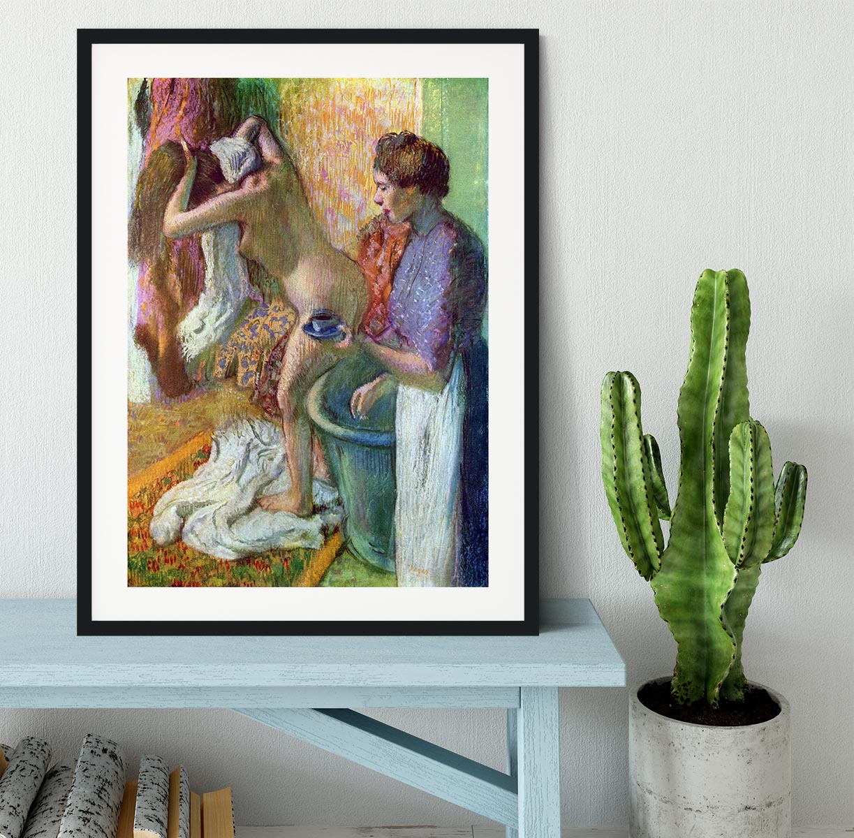 After bathing 1 by Degas Framed Print - Canvas Art Rocks - 1