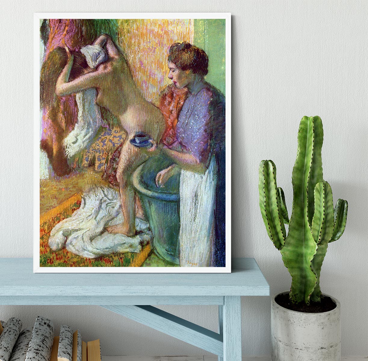 After bathing 1 by Degas Framed Print - Canvas Art Rocks -6