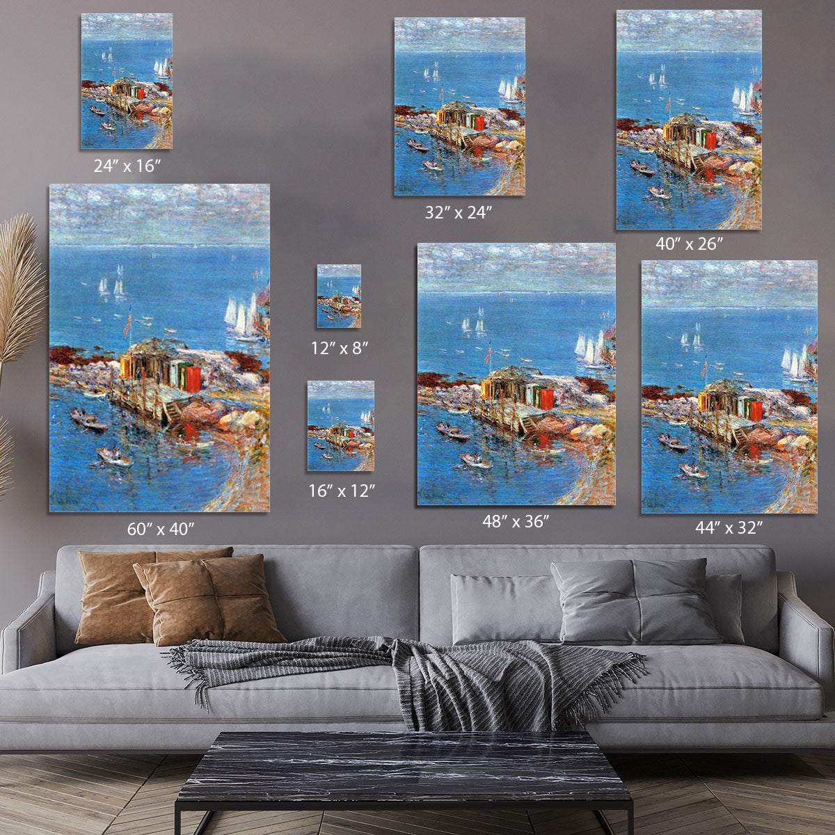 Afternoon in August Appledore by Hassam Canvas Print or Poster - Canvas Art Rocks - 7