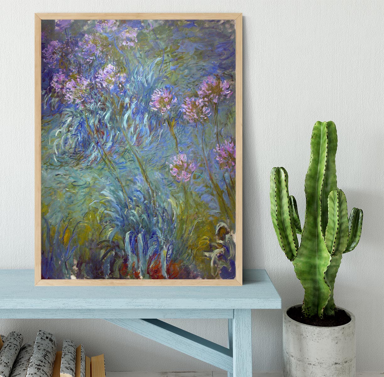 Agapanthus by Monet Framed Print - Canvas Art Rocks - 4