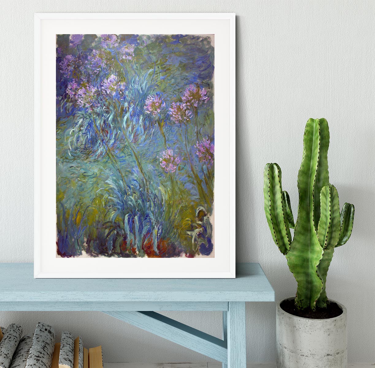 Agapanthus by Monet Framed Print - Canvas Art Rocks - 5