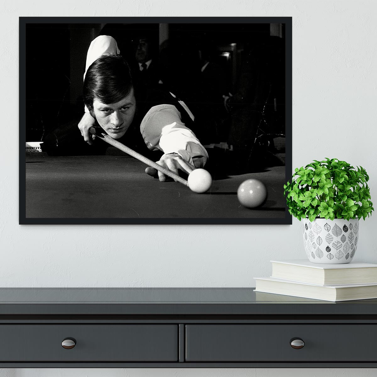 Alex Hurricane Higgins 1972 Framed Print - Canvas Art Rocks - 2