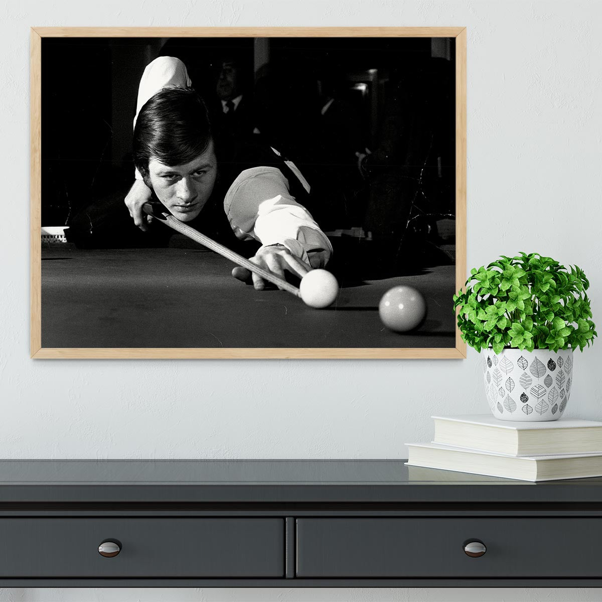 Alex Hurricane Higgins 1972 Framed Print - Canvas Art Rocks - 4